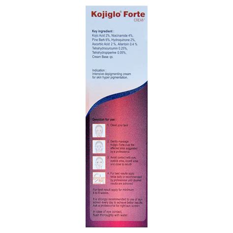 Kojiglo Forte Cream 20 gm Price, Uses, Side Effects, Composition ...