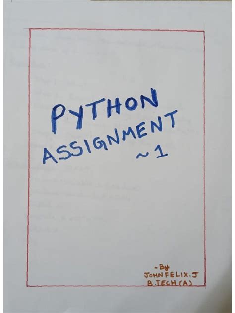 How to Do Assignment in Python 的图像结果