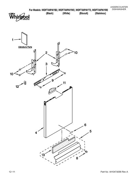 Image result for whirlpool dishwasher parts