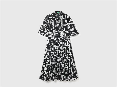 Regular Fit Spread Collar Printed Dress – United Colors of Benetton Store