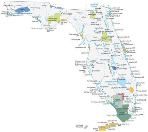 Florida Lakes and Rivers Map - GIS Geography