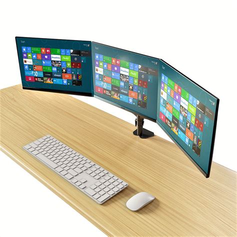 Gas Spring Triple Monitor Desk Mount Arm/Stand, Fully Adjustable Arms ...