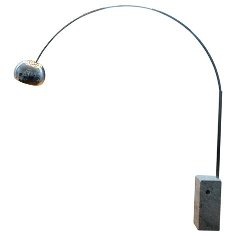 Castiglioni Arco Modern Arch Stainless Steel and Marble Floor Lamp ...