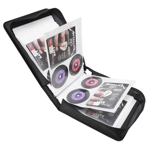 alavisxf xx 200-Capacity CD DVD Storage Case, Nylon Material, Black, Durable Zipper Closure ...