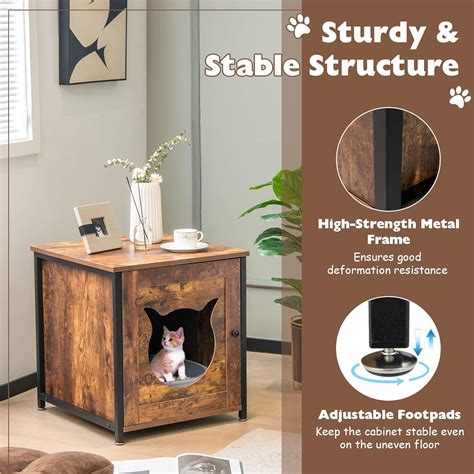 PETSITE Litter Box Enclosure, Cat Washroom Cabinet India | Ubuy