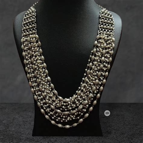 Pure Silver choker-Silver necklace sets-925 Silver Jaipur-MACS