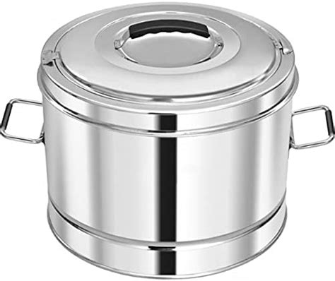 Mintage Sambar Pot Stainless Steel 10 Liters | Sambar Pot with Lid ...