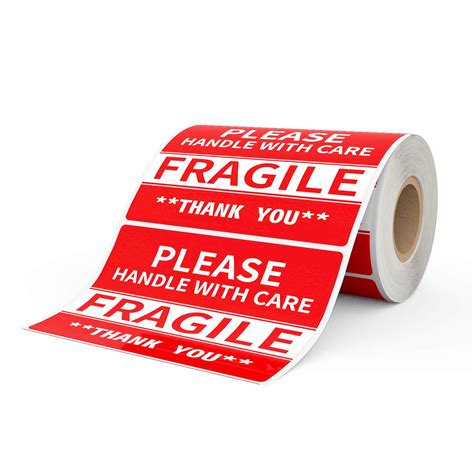 Kingtac Fragile Stickers 2x 3 Fragile Handle With Care Warning ...