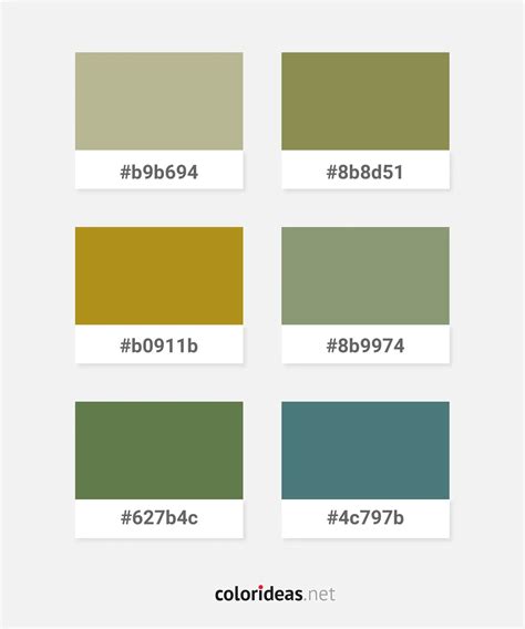 Olive Drab Brown Light Gray Bdc78B Color Palette | Color palette ideas