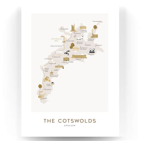 Printable Map Of The Cotswolds