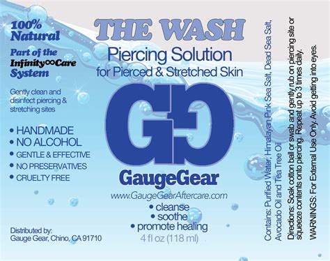 Piercing Aftercare Saline Solution | All Natural Wound Wash Solution ...