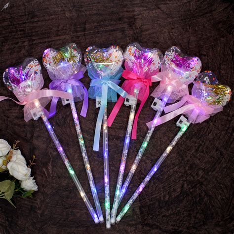 Buy Prime Combo of 2 Pcs 3D LED Lights Heart Stick Wand Light in The ...