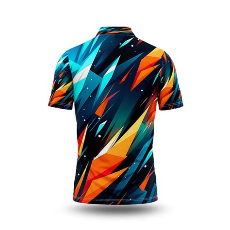 A digital art print of a blue and orange geometric design – Next Print