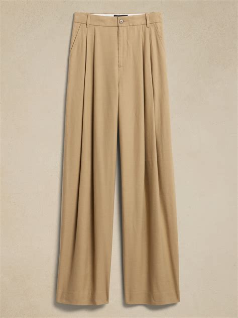 Lena Wide-Leg Linen-Blend Pant | Banana Republic