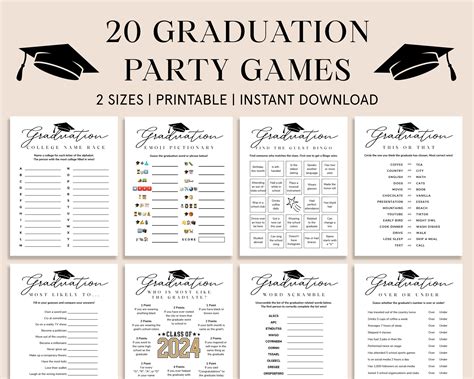 Graduation party game bundle graduation games class of 2024 graduation ...