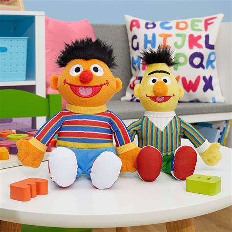 Sesame Street Friends Bert and Ernie 8-inch 2-Piece Sustainable Plush ...
