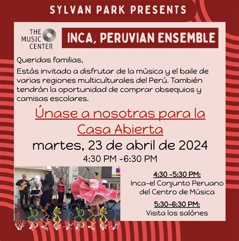 Open House Inca Performance | Sylvan Park Elementary