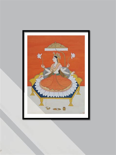 Indian Miniature Painting of Lakshmi Ji | Home Decor