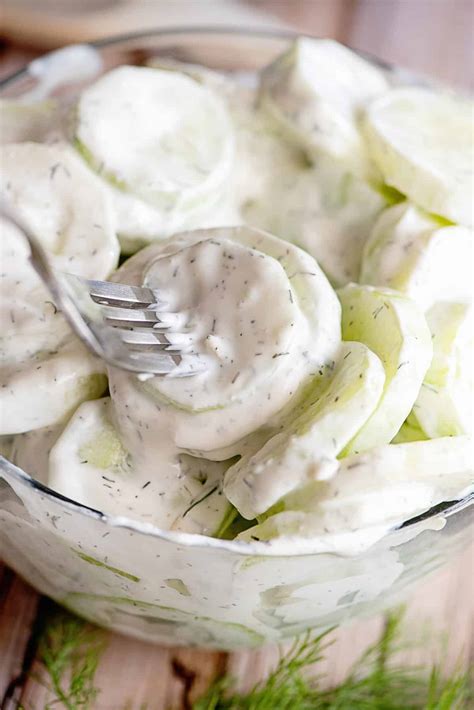 Creamy Cucumber Salad With Mayo
