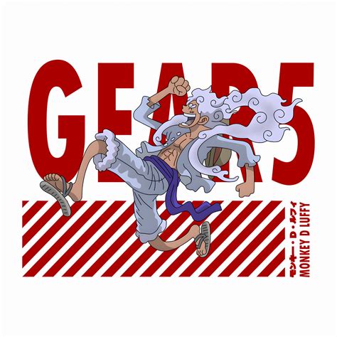Gear 5 Monkey D. Luffy Cloth Sticker - One Piece Anime Merch