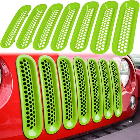 E-cowlboy 7PCS Front Grill Mesh Inserts for Jeep Wrangler JK India | Ubuy