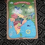 Buy Webby India Map Wooden Jigsaw Puzzle for 5 Years and Above Boys ...