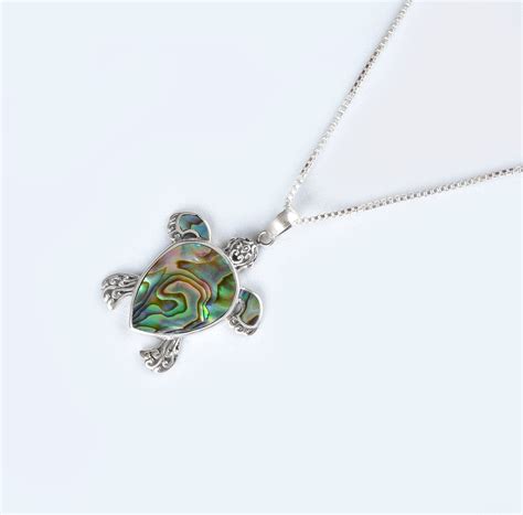 Turtle Charm Silver And Abalone Pendant | Totapari Jewellery