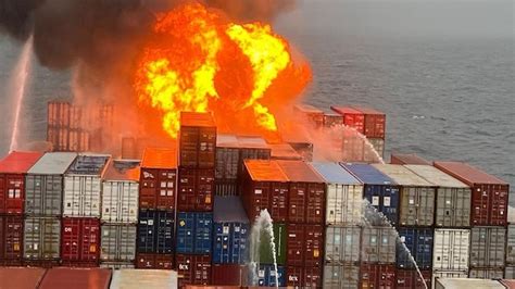 Fire on merchant vessel off Goa coast: Karwar ship fire under control ...