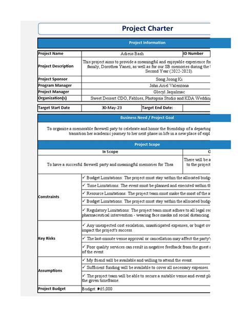 Image result for Writing Project Charter