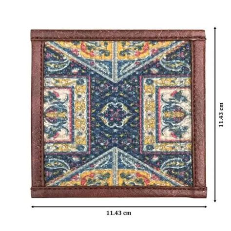 Mona B - Set of 4 Printed Coasters, 4.5 INCH Square, Best for Bed-Side
