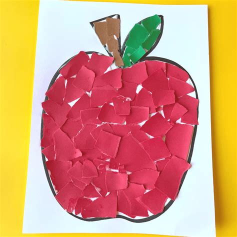 Torn Paper Apples: An Easy Fine Motor Activity in 2025 | Paper apple ...