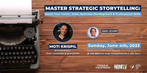 Master Strategic Storytelling, NBN TLV Hub, Tel Aviv-Yafo, 4 June 2023 ...