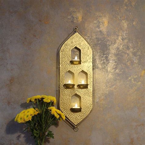 Malhar Luxury Wall Hanging T Light Holder Screen For Festive & Home ...