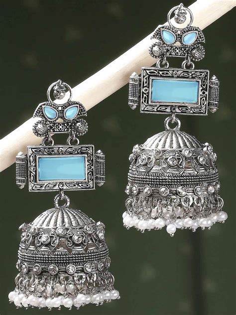 5 Beautiful Oxidised Jhumka Designs To Pair With Salwar Suit | HerZindagi