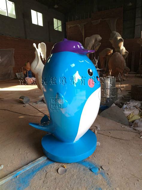 海豚 (2)玻璃钢雕塑_曲阳县华雄园林雕塑有限公司