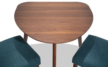 Bettie 3 Piece Walnut & Teal Upholstered Dining Set | Bob's Discount ...