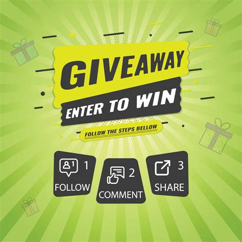 Giveaway quiz contest and announcement for social media feed. Vector ...