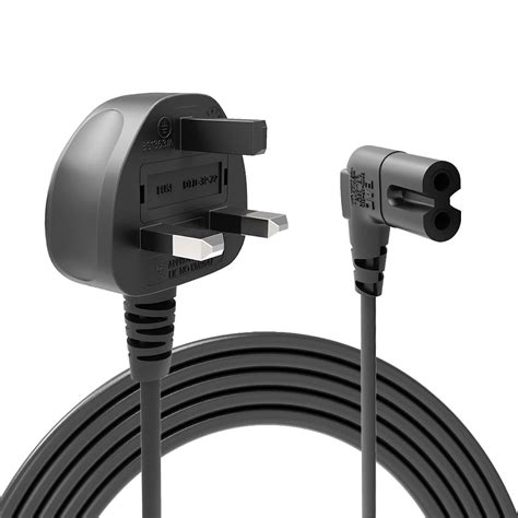 Buy Ancable 2M Mains Power Lead TV Power Cable 3PIN Plug to 2 Pin Right ...