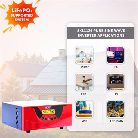 Seltrik 1100VA 12V Pure Sine Wave Lithium-ion Supported Solar Inverter ...