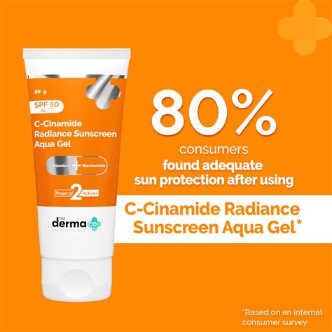 Vitamin C Sunscreen with Niacinamide | Aqua Gel - 80g – The Derma Co