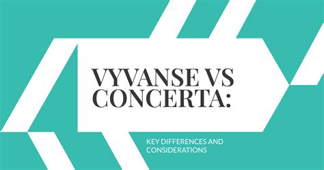 Vyvanse vs Concerta: Key Differences & Side Effects