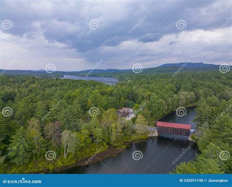 Hancock Greenfield Covered Bridge, Greenfield, NH, USA Stock Photo ...