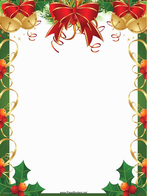 Free Christmas Border Templates For Microsoft Word - Free Word Template