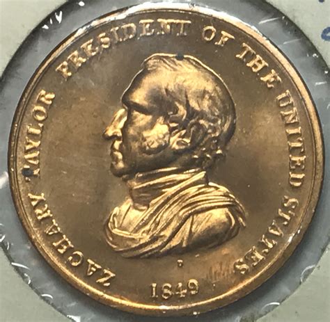 1849 President Zachary Taylor Peace and Friendship Commemorative Coin ...