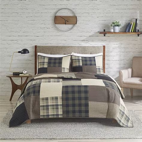 Woolrich 3-piece Winter Hills Plaid Cotton Quilt Set with Shams