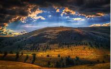Wallpaper Pictures by Nature Landscape Sun Rays Mountain Clouds Trees Wallpaper Pictures