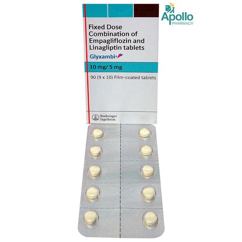 Glyxambi 10mg/5mg Tablet 10's Price, Uses, Side Effects, Composition ...