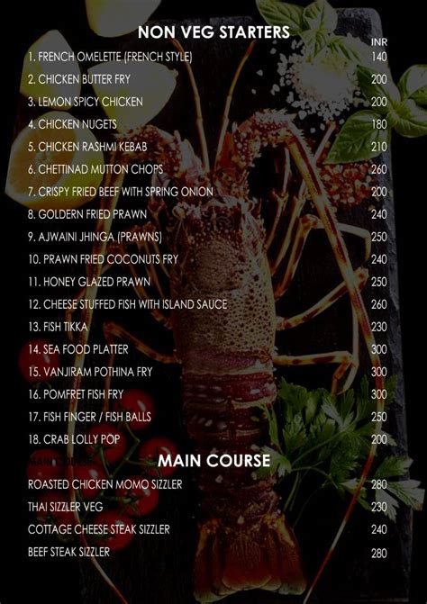Menu at Cheers & Beers Rooftop Lounge, Puducherry