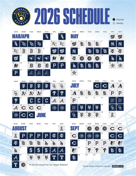 Brewers announce 2026 regular season schedule | Milwaukee Record
