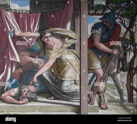 Bible. Sisera, commander of Jabin's army, dies at the hand of Jael ...